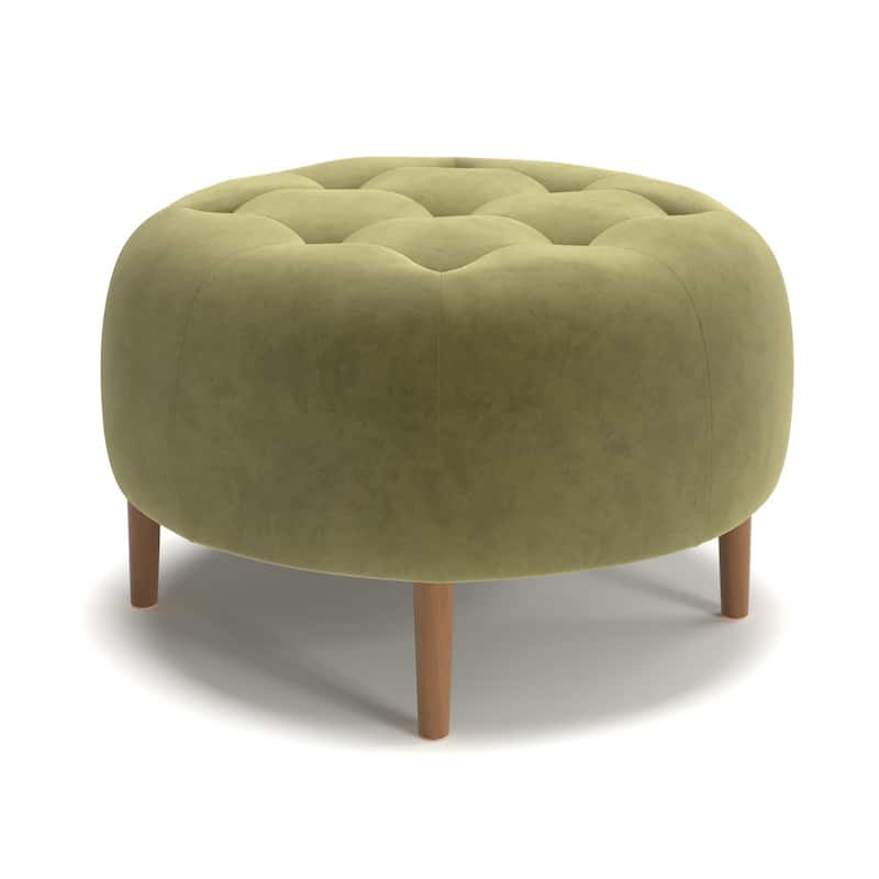 Bloomfield Round Velvet Ottoman