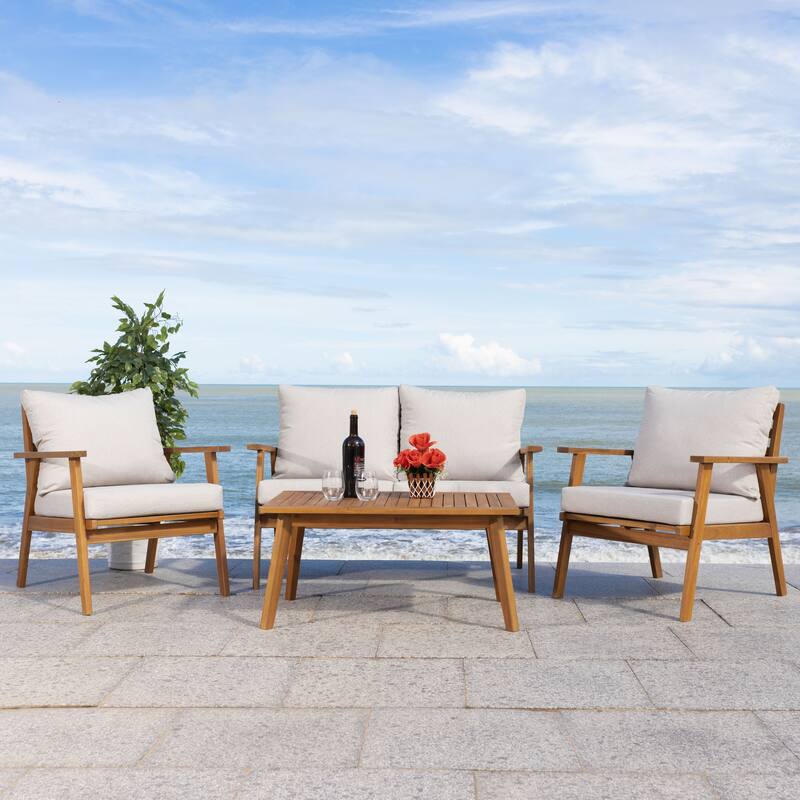 SAFAVIEH Outdoor Kimiyo 4-Piece Outdoor Set