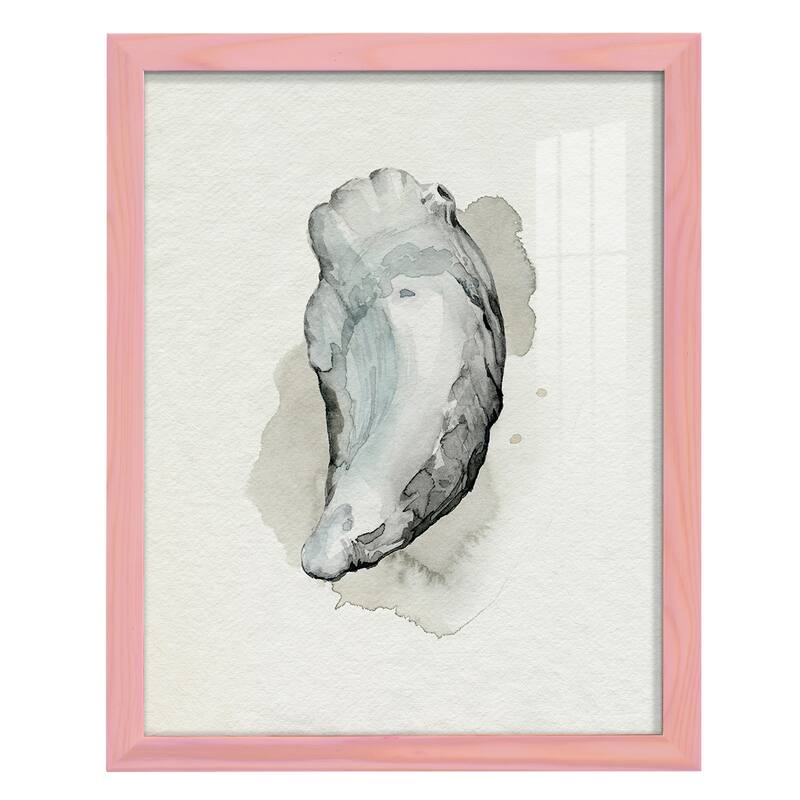Oysters on the Bay II -Framed Print w/glass-Cherry Red