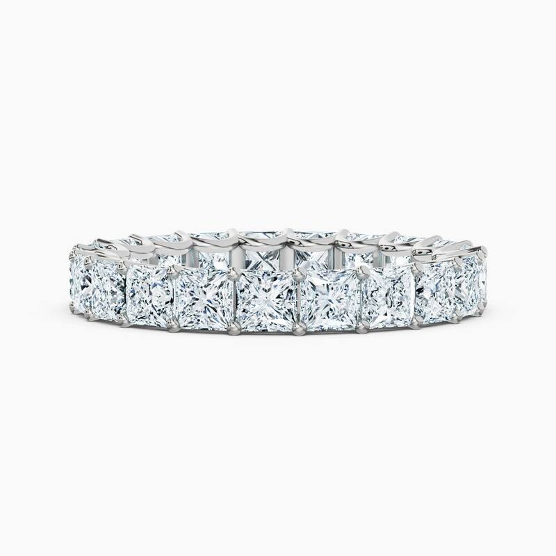 Auriya 14k Gold Princess Lab Grown Diamond Eternity Band 2.60 - 11.25 ct. tw. (F-G, VS) - 4.20 ct. wt. - 9 - White
