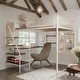 preview thumbnail 2 of 21, Multi-functional Storage Design Full Loft Metal Bed w/ Built-in Desk & Charging