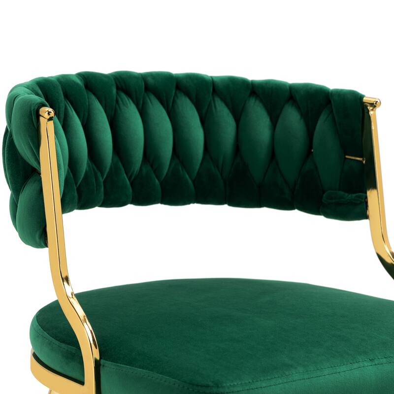 2PACK Upholstered Dining Chairs with Woven Back