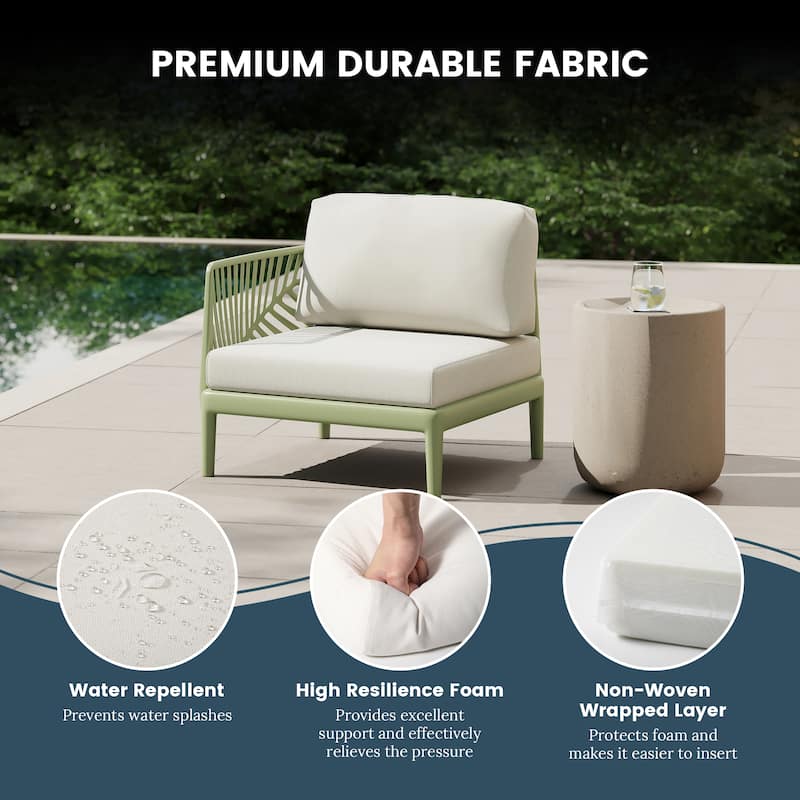 Frond and Form Outdoor Patio Love Seat with Cushions