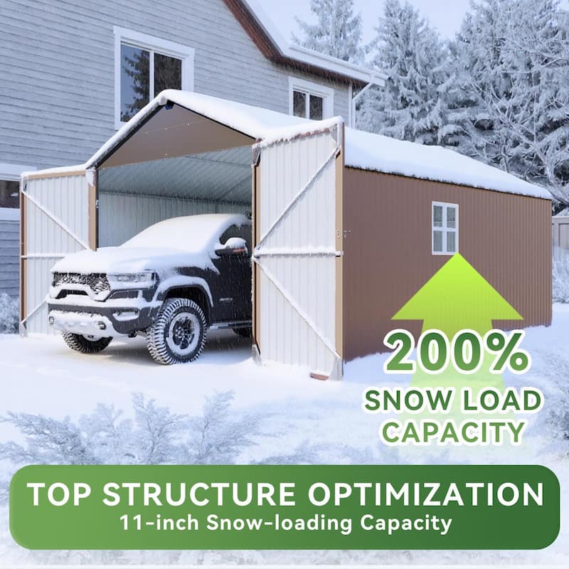 AOXUN Outdoor Storage Shed with Lockable Doors and Air Vents for Garden