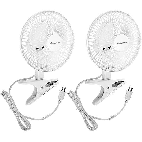 Shop Comfort Zone Cz6c 6 Inch 2 Speed Hook On Fan 2 Fans