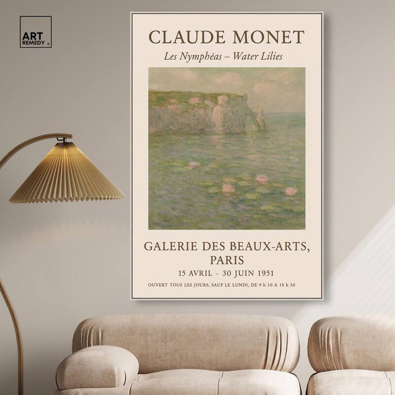 Water Lilies Canvas Vintage Art by Art Remedy
