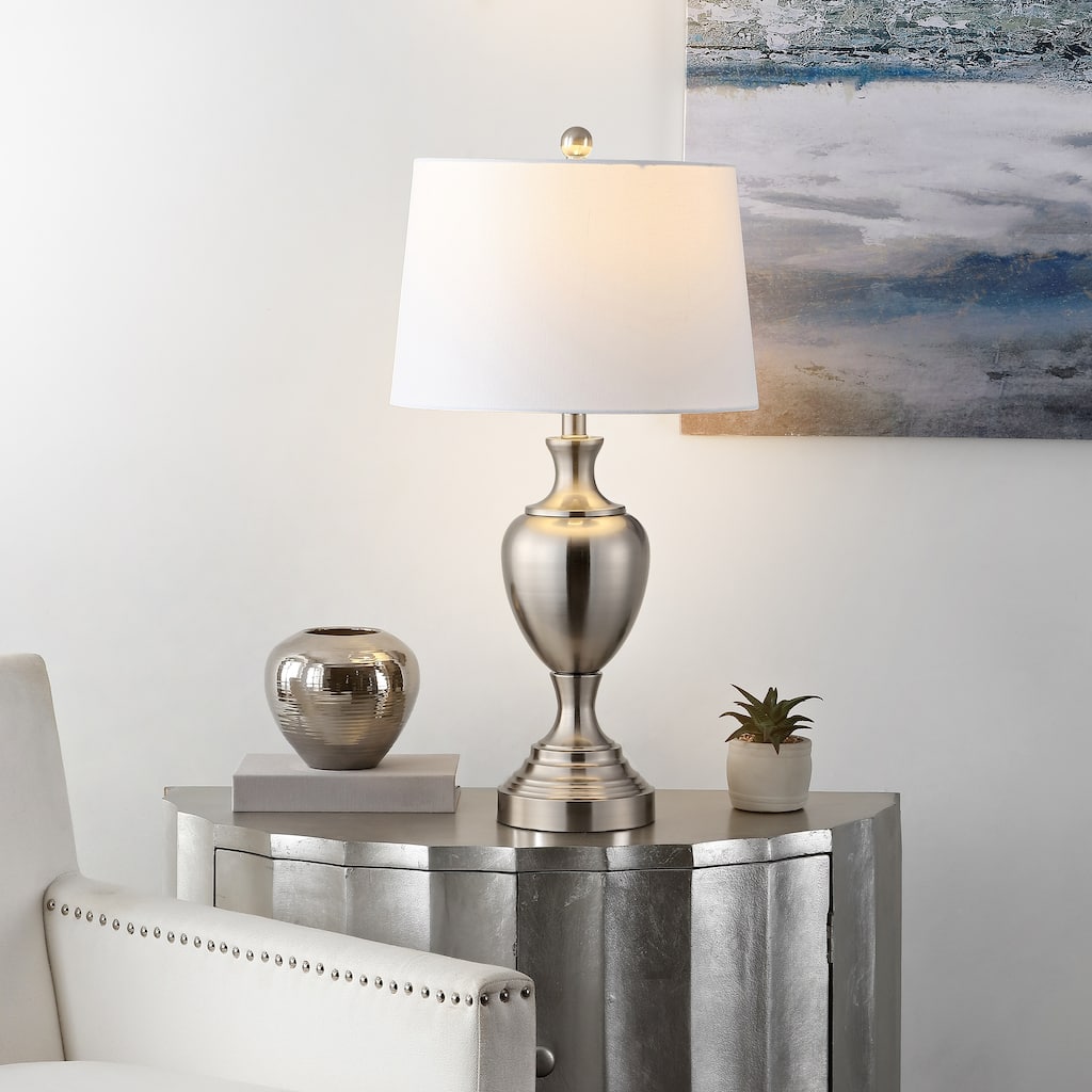 SAFAVIEH Lighting Bassima 28-inch Iron Table Lamp - 15" x 15" x 28" - 15Wx15Dx28H