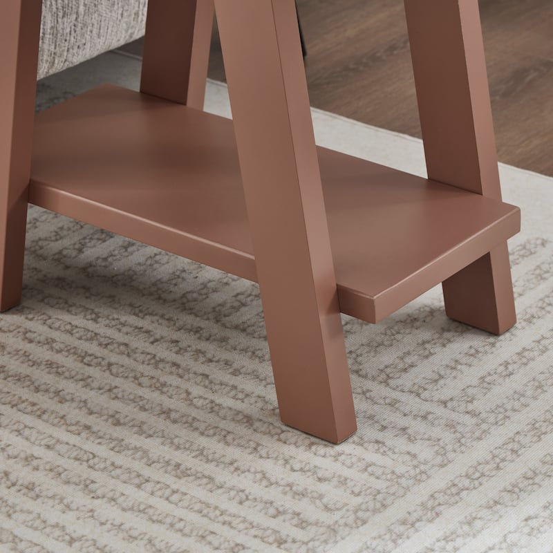 Roundhill Furniture Athens Contemporary Wood Shelf Side Table