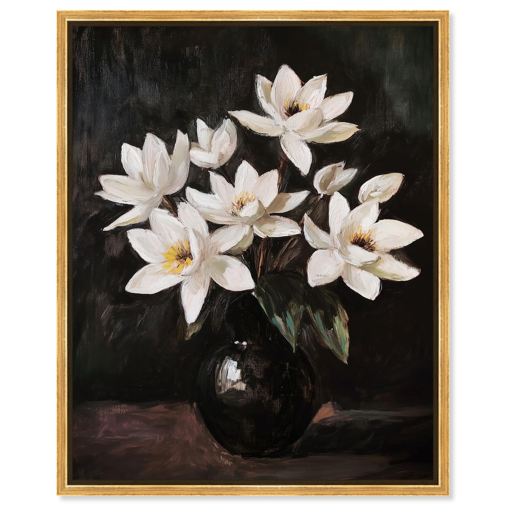 Chiaroscuro Flowers Canvas by Art Remedy