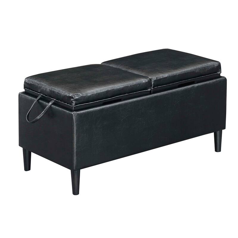 Convenience Concepts Designs4Comfort Magnolia Storage Ottoman with Reversible Trays