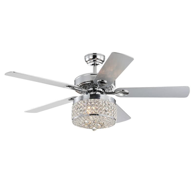 Silver Orchid Nissen Chrome 52 inch 5 Blade Ceiling Fan - 52-inches Diameter - 52-inches Diameter