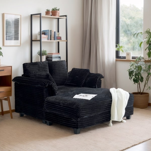 Upholstered Corduroy Sleeper Sofa Bed