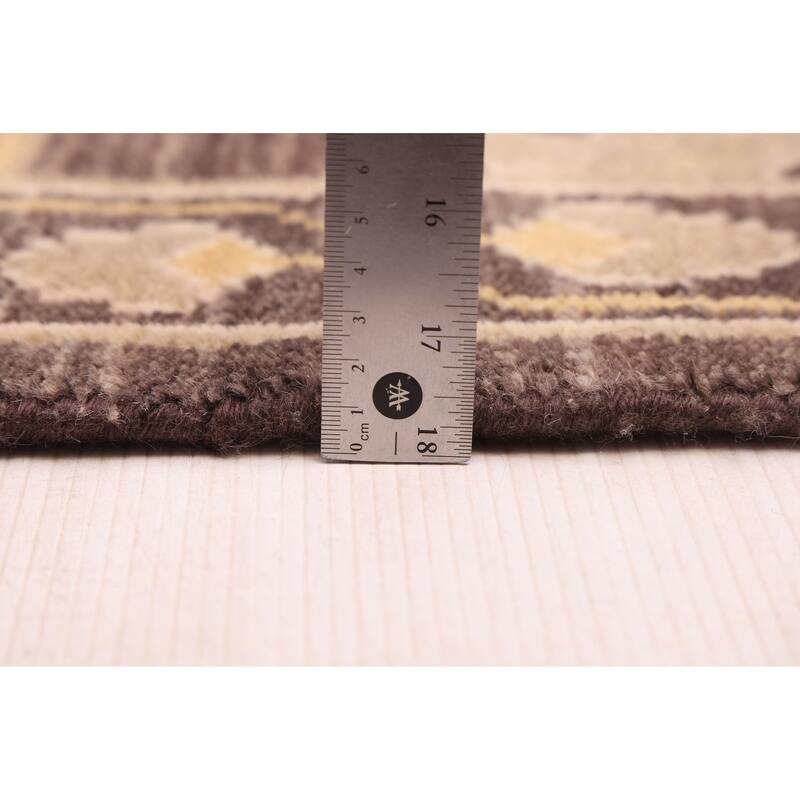 ECARPETGALLERY Hand-knotted Royal Oushak Dark Grey Wool Rug - 9'11 x 13'11