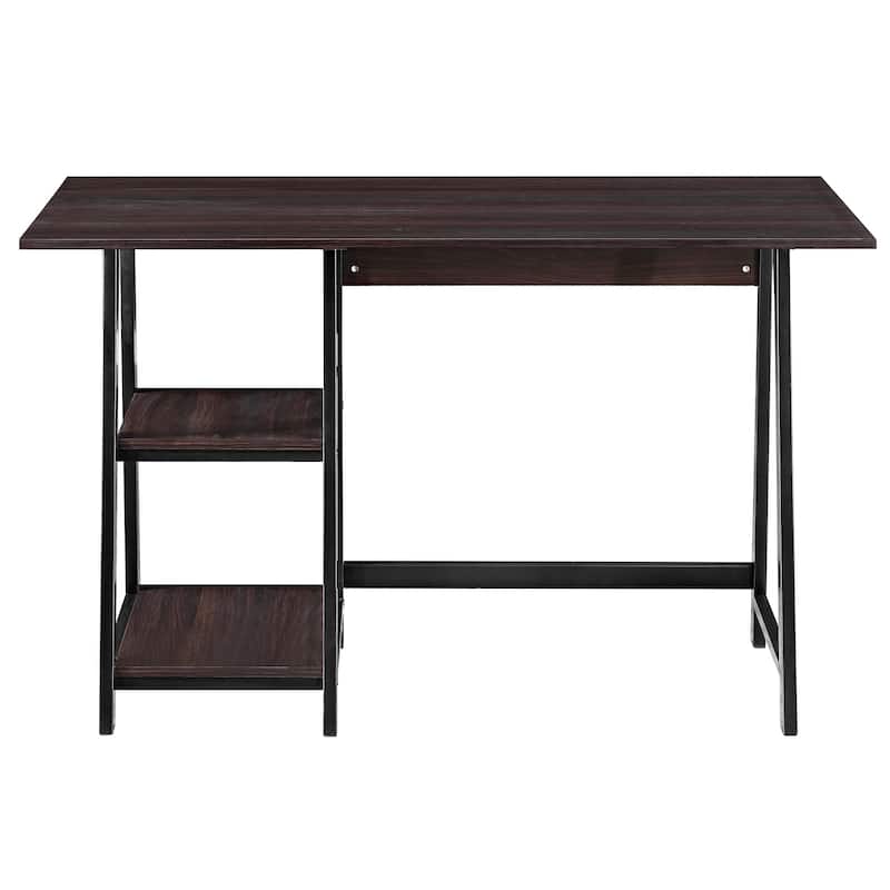 Ledel Home Office A-frame Writing Desk Computer Desk with 2-Tier Shelves