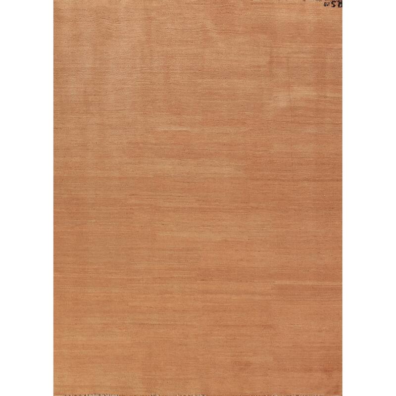 Modern Gabbeh Area Rug Handmade Oriental Solid Wool Carpet - 5'7" x 7'11"