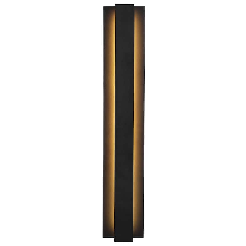 Black Modern/Contemporary LED Outdoor Wall Lantern Sconce - 31.5inch
