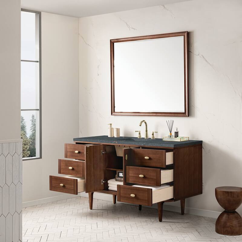 James Martin Vanities 670-V60S-FPBL Amberly 60" Wall Mounted or Free