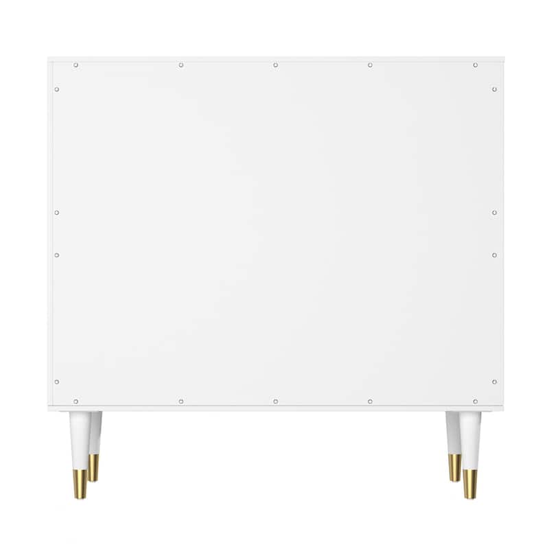 2 Door White Locker Accent Cabinet