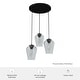 preview thumbnail 5 of 8, Hunter Vidria 3-Light Cluster Ceiling Light - Kitchen Island, Dining Room - Contemporary, Transitional