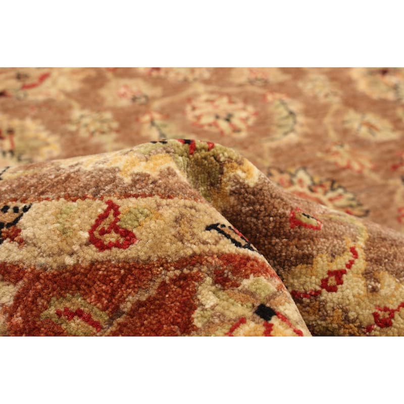 ECARPETGALLERY Hand-knotted Jamshidpour Brown Wool Rug - 4'1 x 4'0