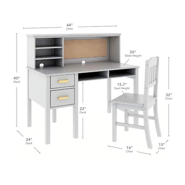 dimension image slide 0 of 3, Guidecraft Kid's Taiga Desk and Hutch