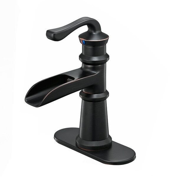 Vibrantbath Commercial Single Handle Waterfall Bathroom Sink Faucet