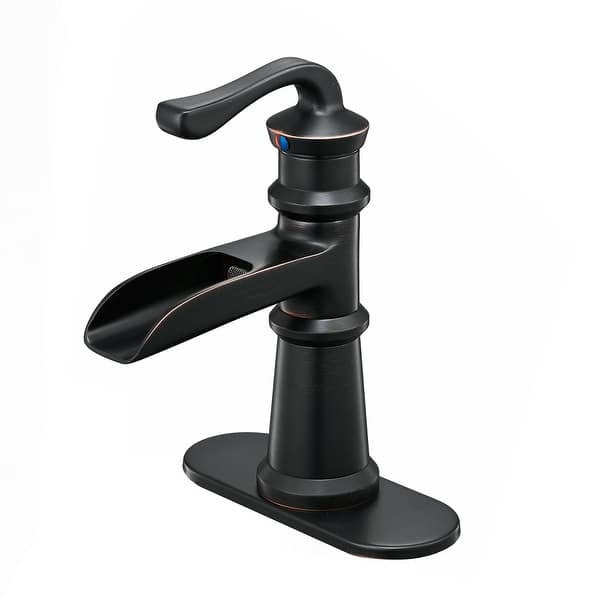 Shop Vibrantbath Commercial Single Handle Waterfall Bathroom Sink Faucet Overstock 29032468