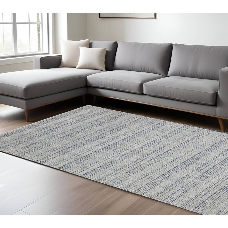 HomeRoots Striped Industrial Rectangle Area Rug - 155.91 in. x 119.69 in.  x 0.47 in.
