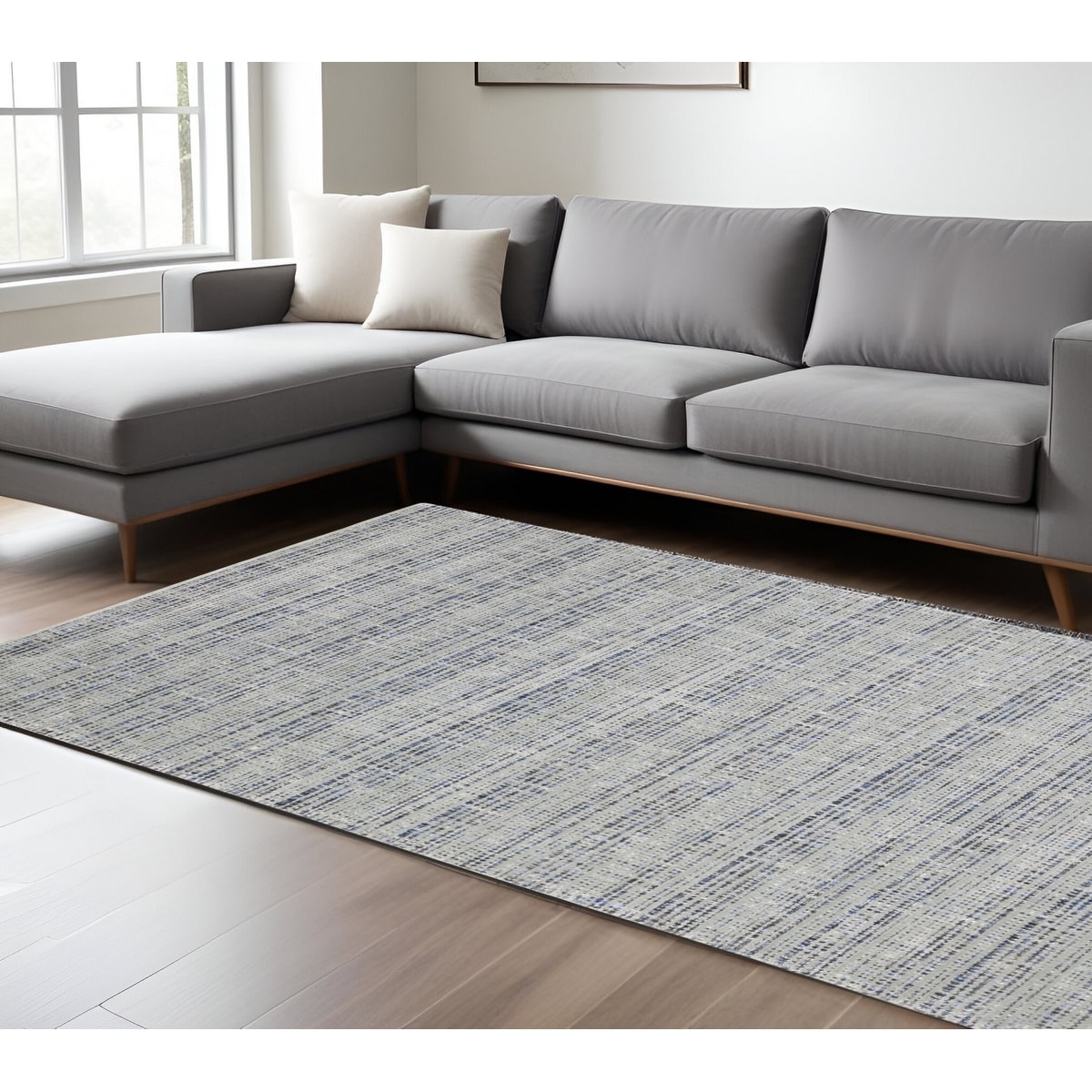HomeRoots Kibi Striped Industrial Rectangle Area Rug