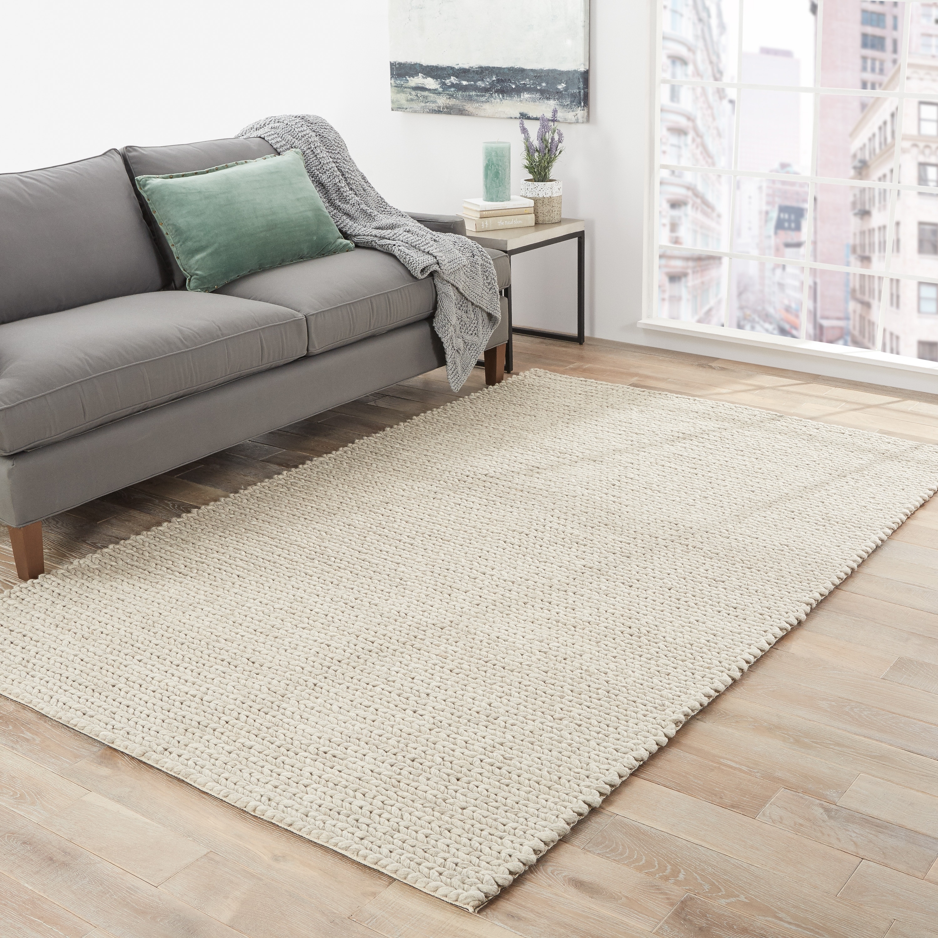Kallan Handmade Solid Area Rug