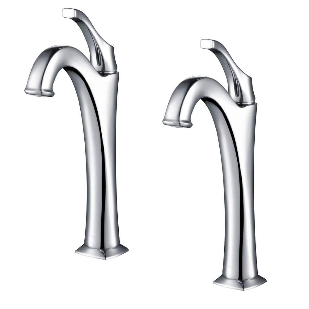 Kraus Pack of (2) Arlo 1.2 GPM Vessel Single Hole Bathroom Faucet with