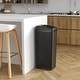 preview thumbnail 3 of 4, iTouchless 14 Gal Black Stainless Steel Sliding Lid Sensor Trash Can