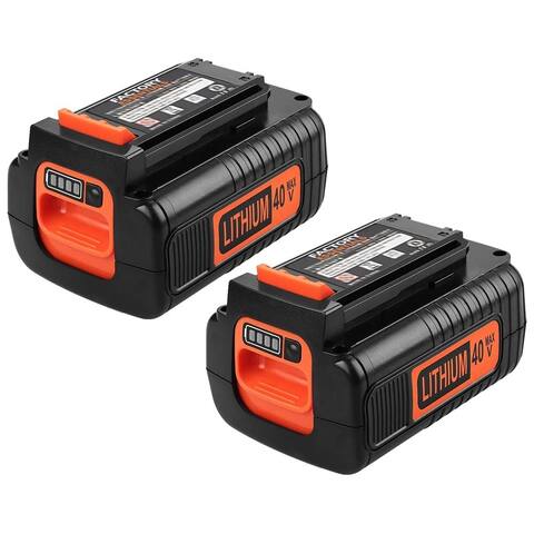 Replacement for Black and Decker 40v Lithium Battery LBX2040 1200mAh (2Pack)