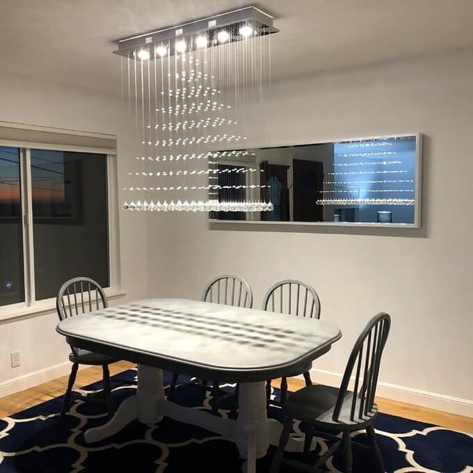 Maxax 6 - Light Kitchen Island Geometric Chandelier with Crystal Accents - MX16002-C