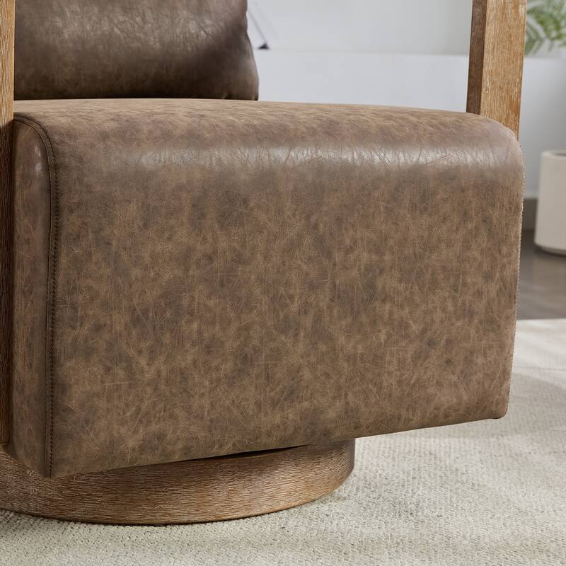 30.3"W 360 Degree Swivel Modern Accent Chair