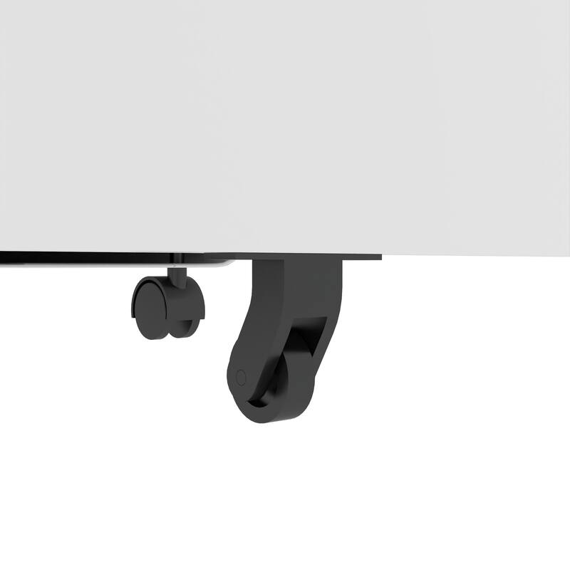 3-Drawer Mobile File Cabinet with Lock, All-Steel Metal Storage on Wheels, Two Shallow & One Deep Drawer, Anti-Tip Design