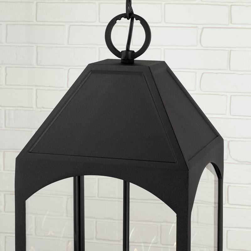 Burton 4-light Black Outdoor Hanging Lantern