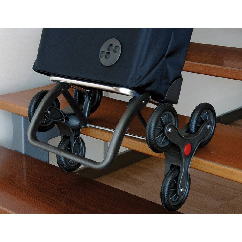 Rolser I-Max Tweed 6 Wheels Stair Climbers Foldable Shopping Trolley - 19.09 in. W x 42.32 in. H x 15.16 in. D