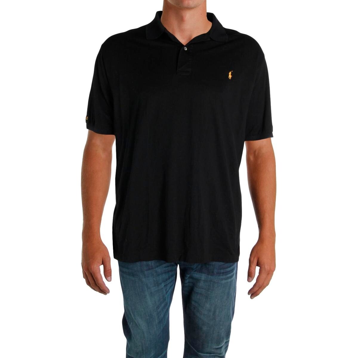 Shop Polo Ralph Lauren Mens Big Tall Polo Shirt Logo Collar