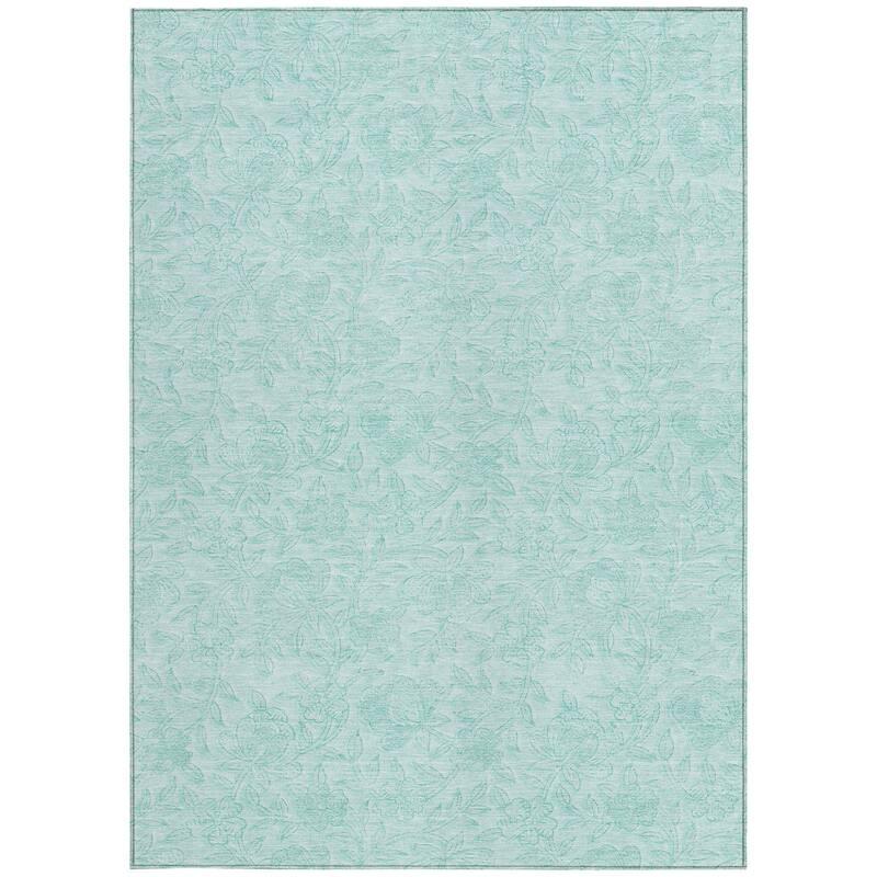 HomeRoots Floral Transitional Rectangle Outdoor Rug