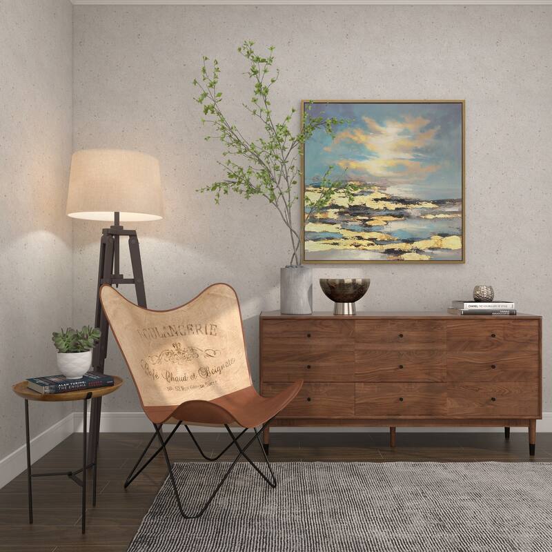 White, Gray, Brown, Light Brown or Brown Beige Leather Handmade Butterfly Chair with Black Stand