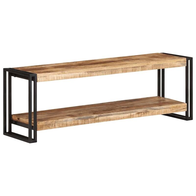 vidaXL TV Stand 47.2"x11.8"x15.7" Rough Mango Wood