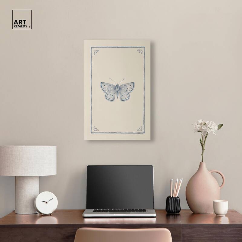 Blue Butterfly II Canvas by Art Remedy, Gallery Wrapped