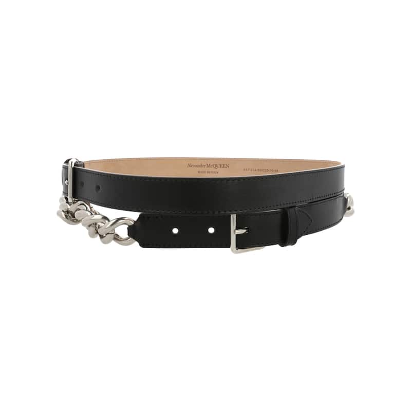 Alexander McQueen Double Belt with Chain - 85
