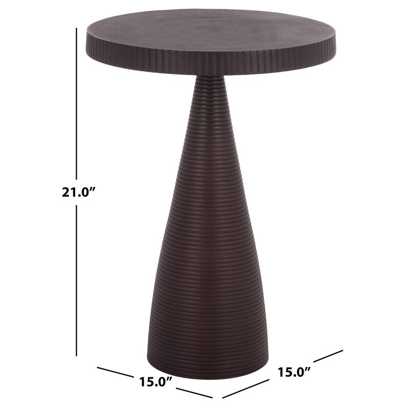 SAFAVIEH Mari Round Accent Table - 15 In. W x 15 In. D x 21 In. H - 15"W x 15"D x 21"H