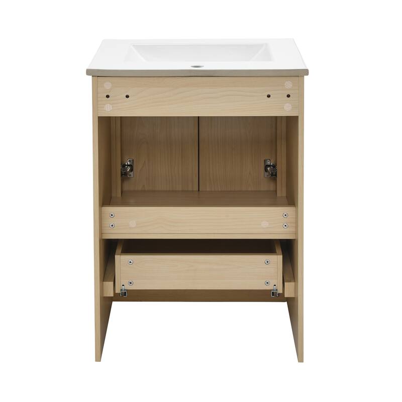 Virage 24 Freestanding, Bathroom Vanity In Natural Oak