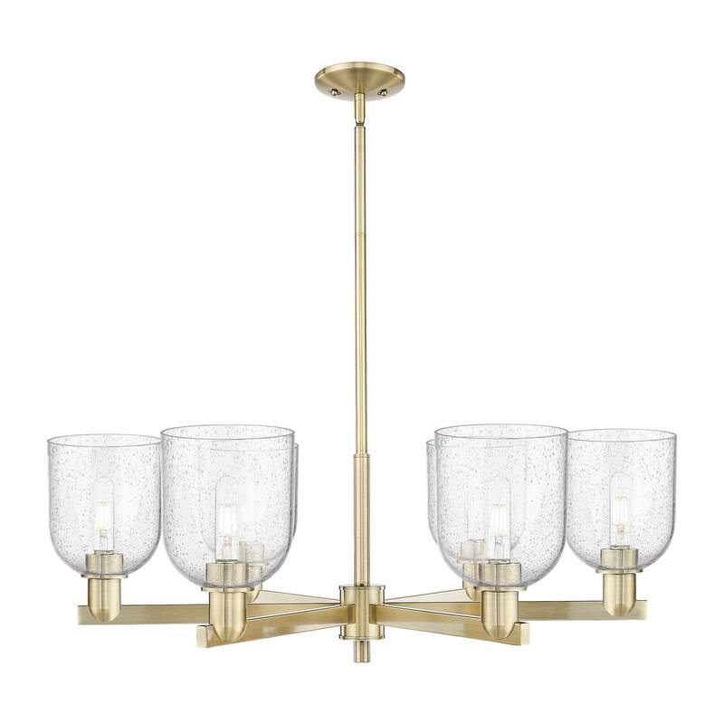 Innovations Lighting Endless Possibilities Arcadia - Bella - 6 Light 35" Stem Hung Chandelier - Antique Brass/Seedy