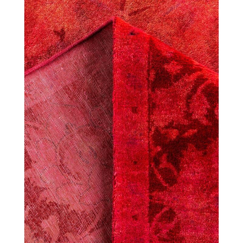 Contemporary Overdyed Wool Hand Knotted Area Rug - 6' 2" x 9' 1"