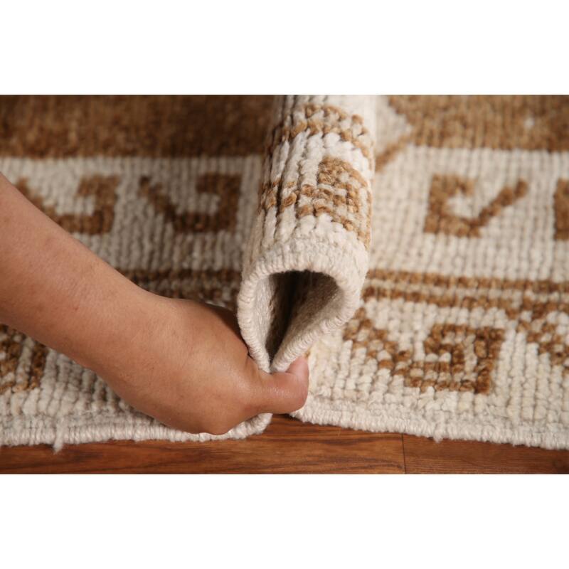 Tribal Anatolian Turkish Runner Rug Handmade Wool Carpet - 3'1"x 11'7"