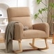 preview thumbnail 15 of 185, HOMYKA 28" Wide Rocking Chair for Nursery with Solid Wood Leg Khaki-TD